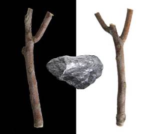 rock and sticks with background